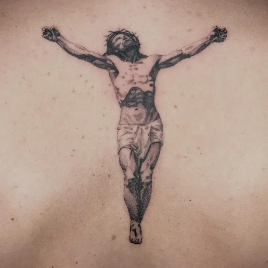 Jesus Blackwork Tattoo von Vengic